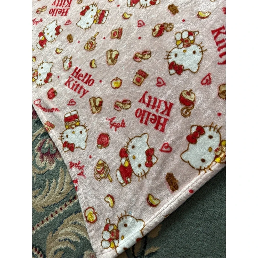 Hello Kitty Super Soft Pink Cinnamon Sanrio 60x70 Blanket Cheese Cake Cute Clean